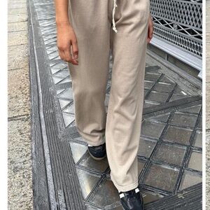 Brandy Melville Light Tan Drawstring Pants